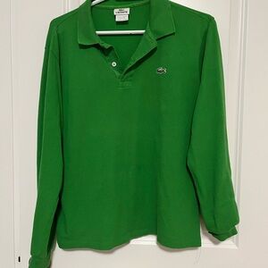 Lacoste Green Long Sleeve Polo Shirt